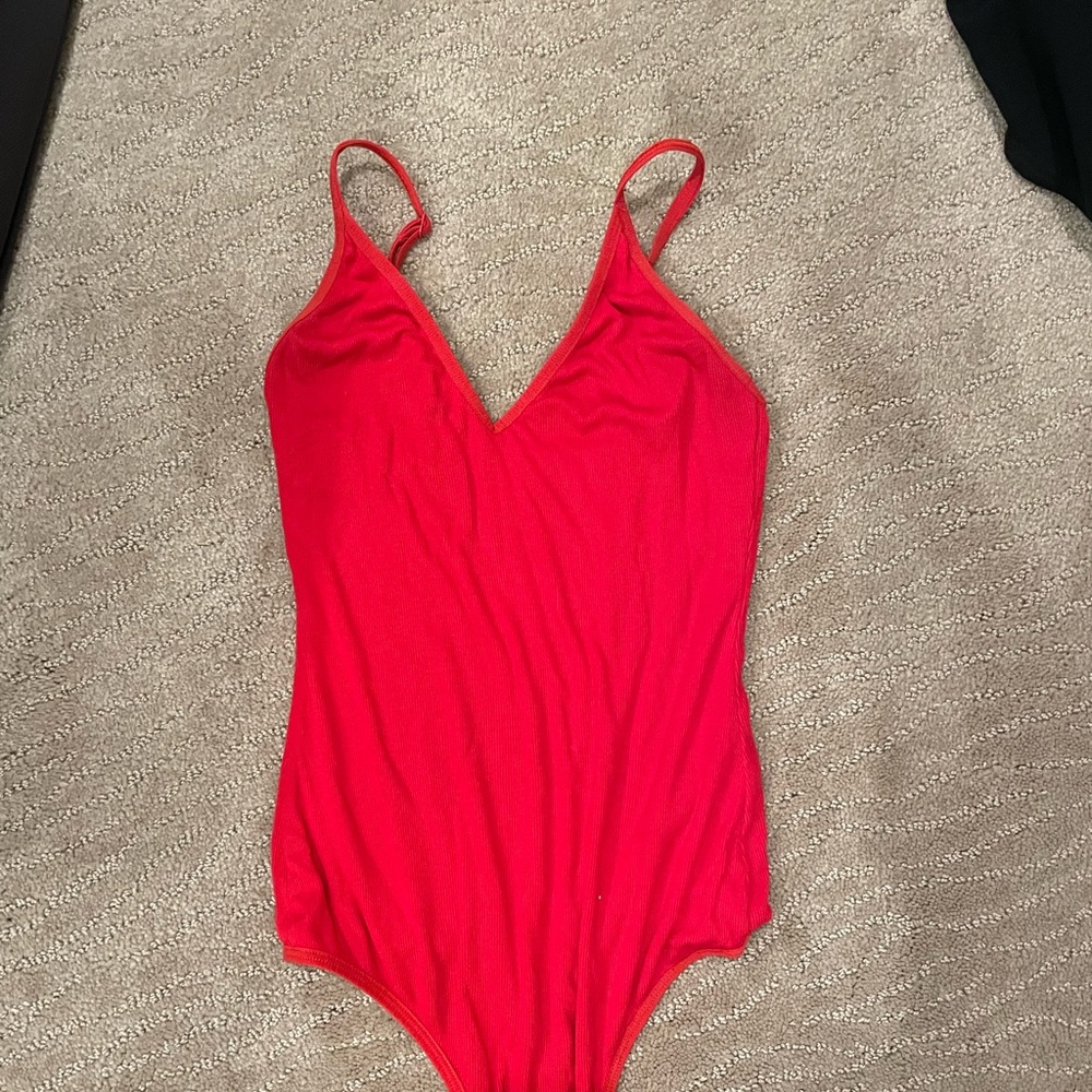 Aritzia Red Bodysuit